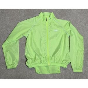 Canari Cycling Jacket Mens MEDIUM Yellow High Visibility Full Zip Reflective